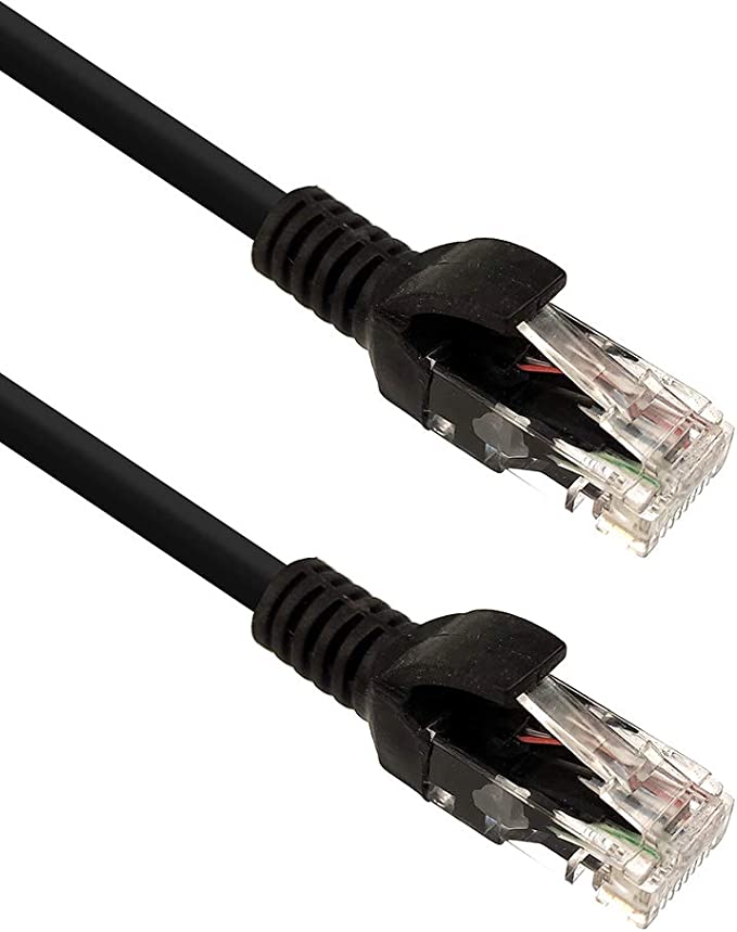 Cabo De Rede Lan Patch Cord Preto Rj45 Cat5e - 2,4m
