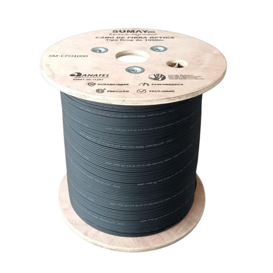 Cabo Fibra Óptica Drop Flat 1 Fibra Ftth