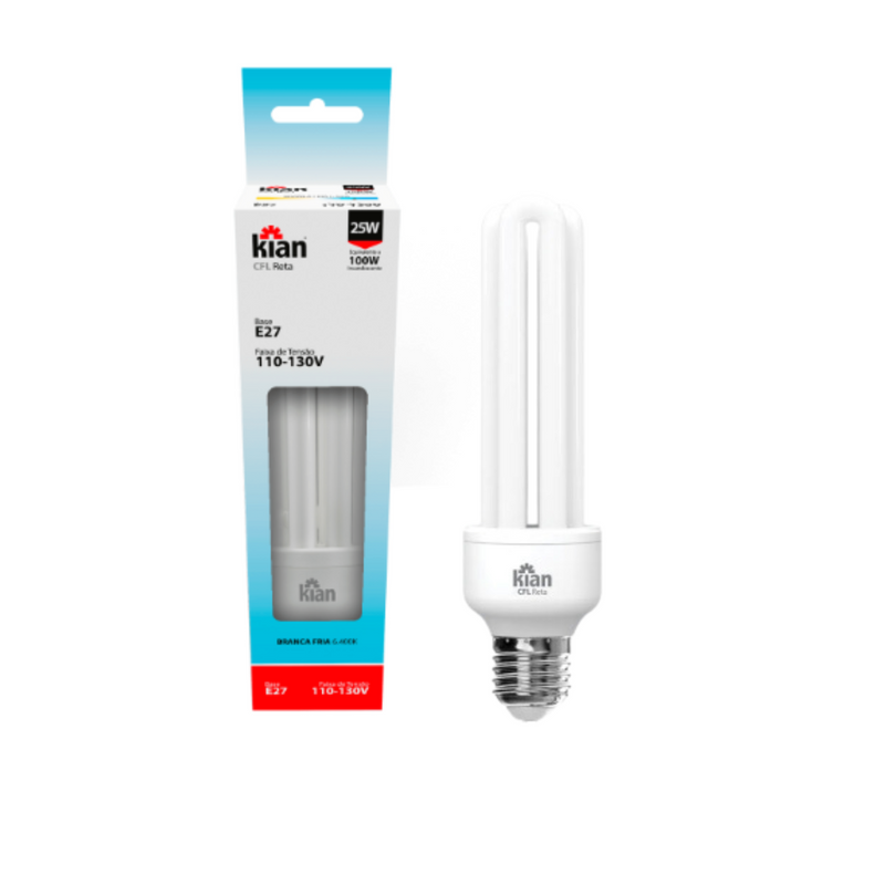 Kit Lâmpada Fluorescente 3u 25w Kian