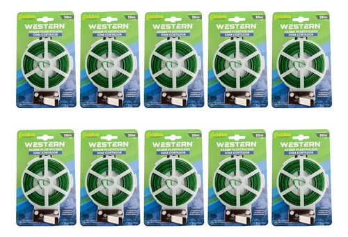 Rolos De Arame Plastificado Para Jardim/Plantas - 30m