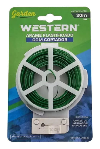 Rolos De Arame Plastificado Para Jardim/Plantas - 30m